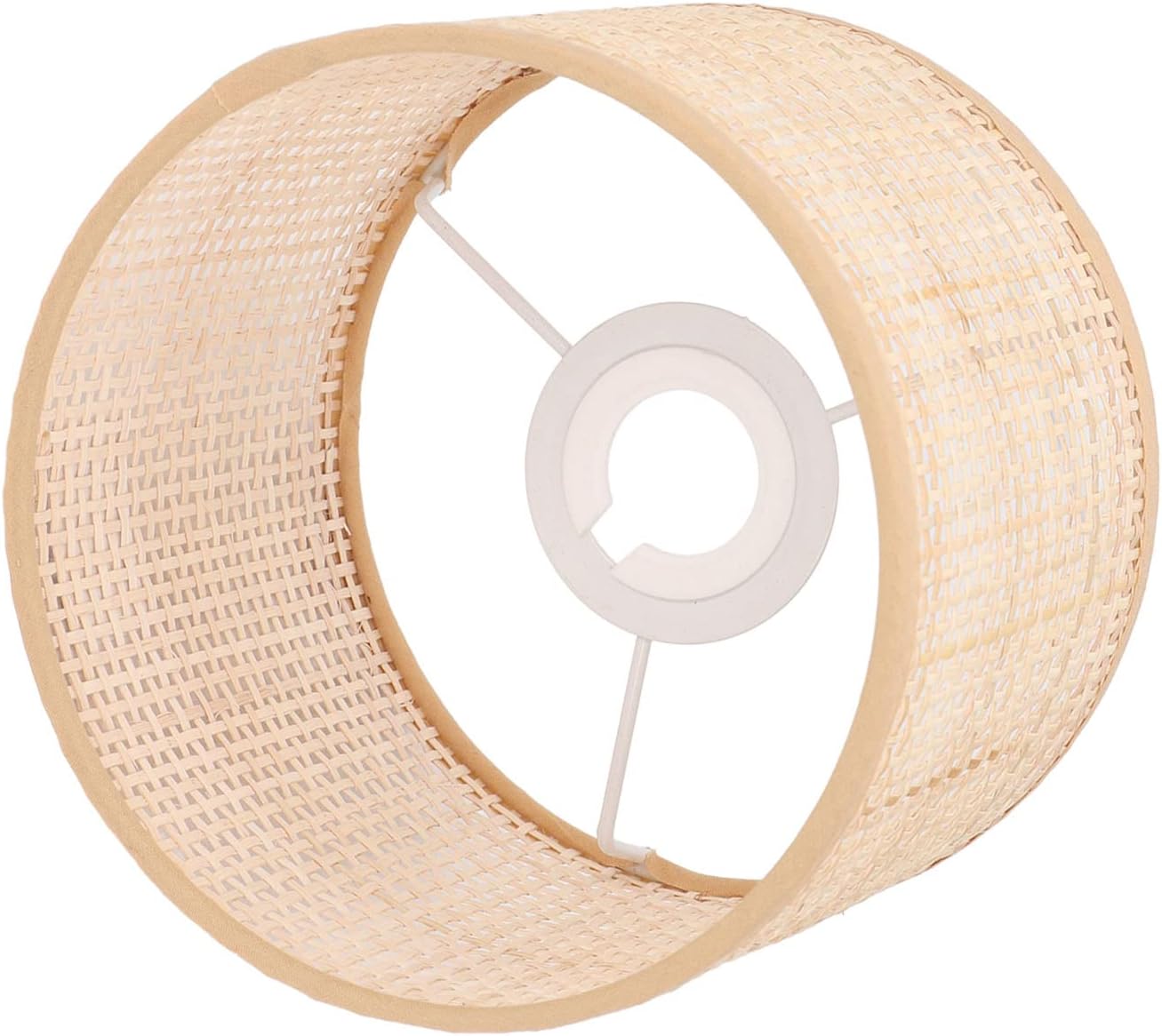 Cubierta de luz tejida, lámpara de ratán vintage, pantalla de malla, reemplazo ligero para lámpara de mesa E27 E14