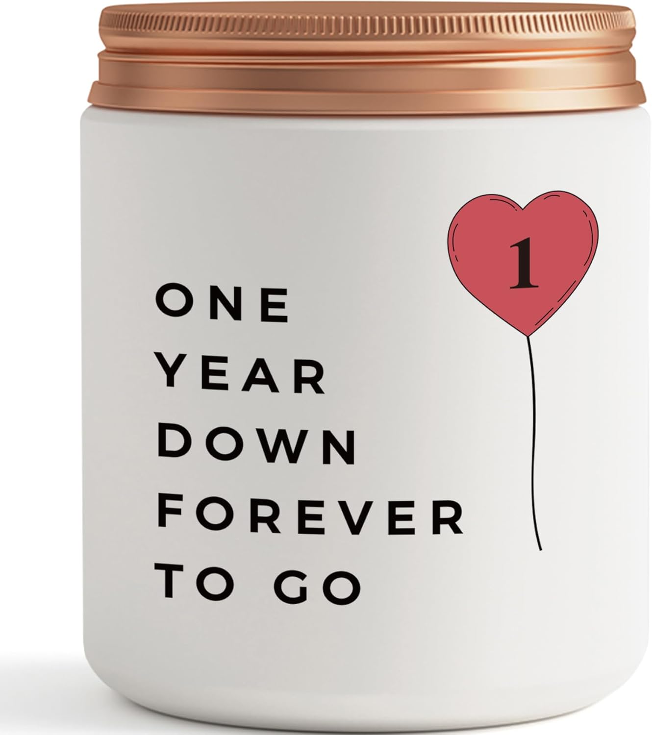 Un año, 1, 1 año, regalo de vela de primer aniversario para él, su pareja, el mejor regalo romántico de aniversario de papel para novia, novio,