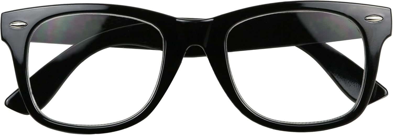 ShadyVEU Lentes ópticos redondos de lectura estilo clásico retro de los años 80 Vision Rx Black Tortoise Circular, paquete de 2 lectores multipack