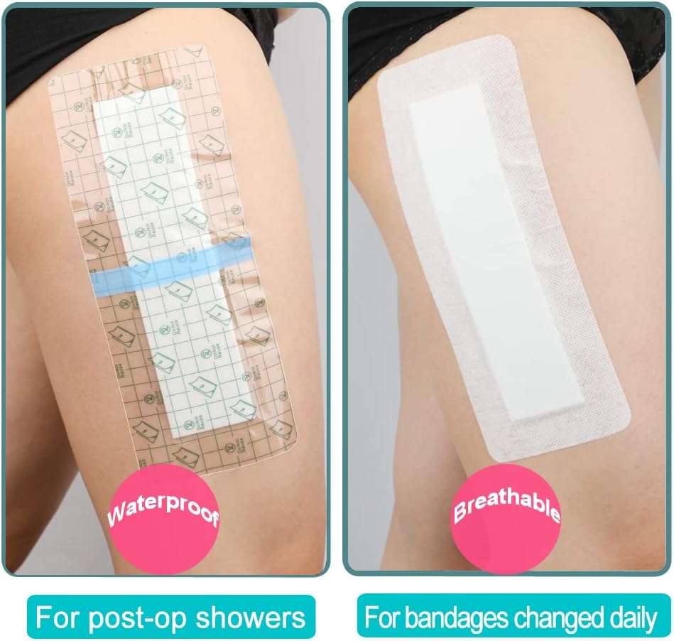 Vendajes de incisión impermeables para heridas grandes, reemplazo de rodilla y cadera, cinta adhesiva para vendaje de isla adheisve, protector de