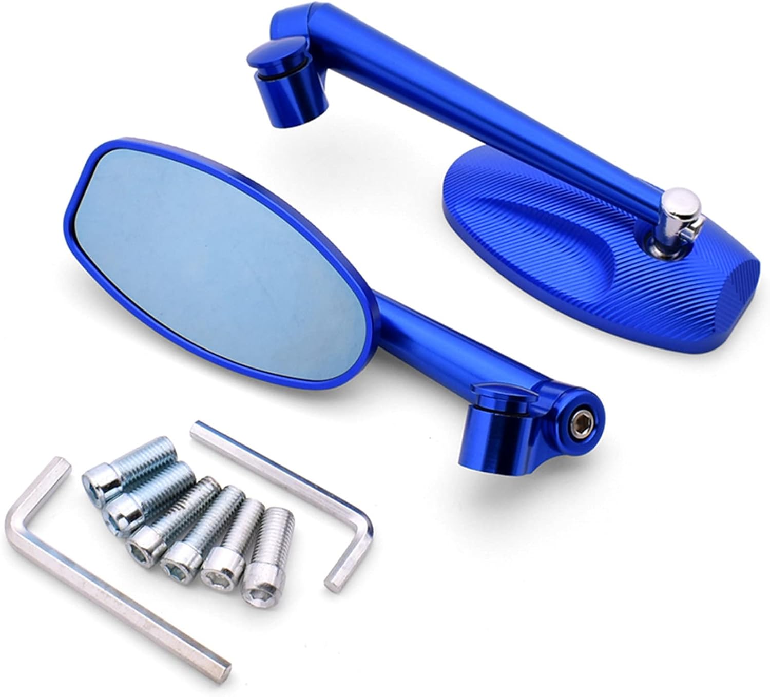 Espejo retrovisor de motocicleta de aluminio CNC, espejo retrovisor azul antirreflejos para Kawasaki para espejos Versys 1000 ZX12R ZX6R ZX636R