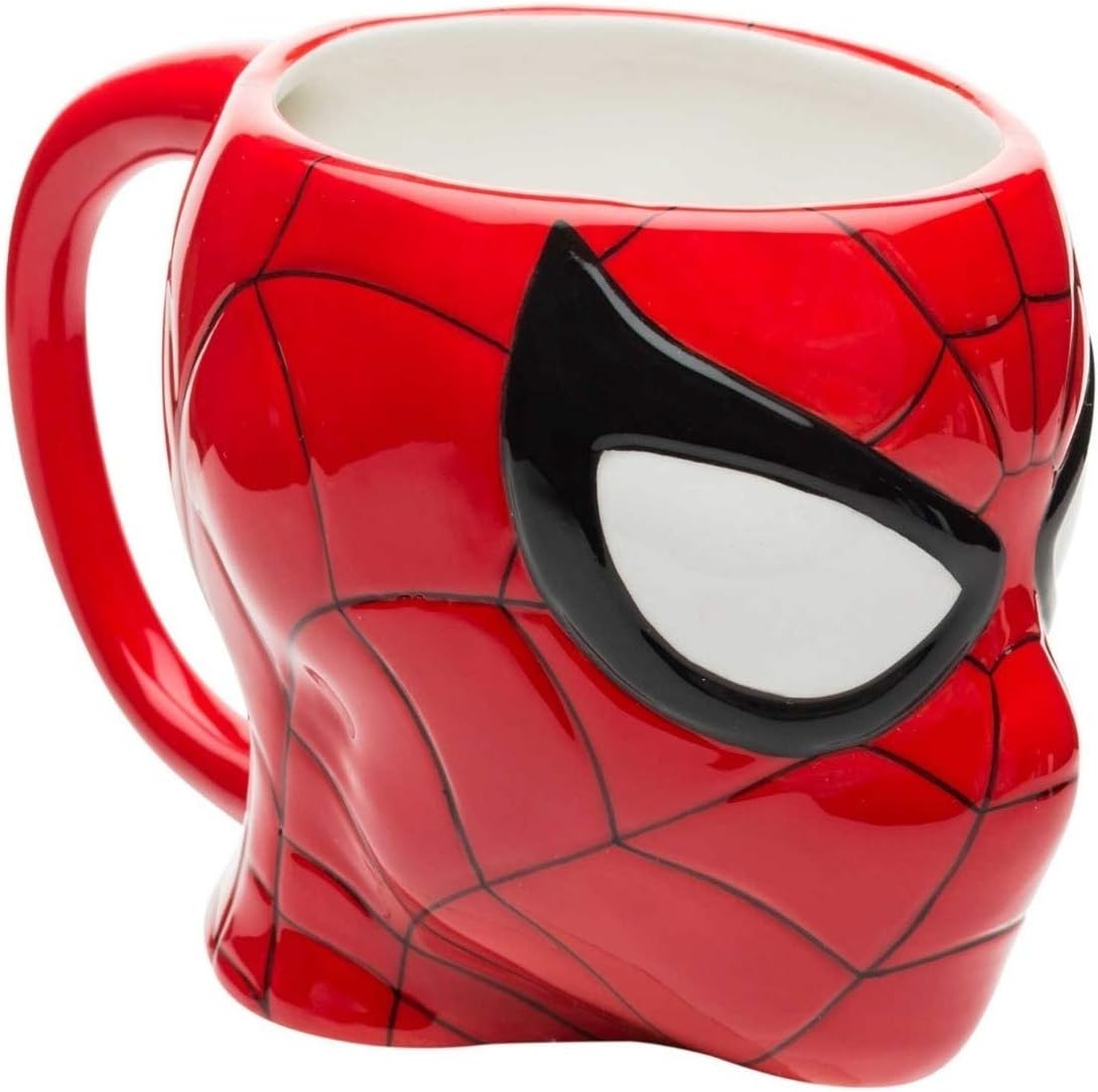 Zak Designs MRTI-8511 Marvel Comics Spiderman – Taza de cerámica esculpida, multicolor