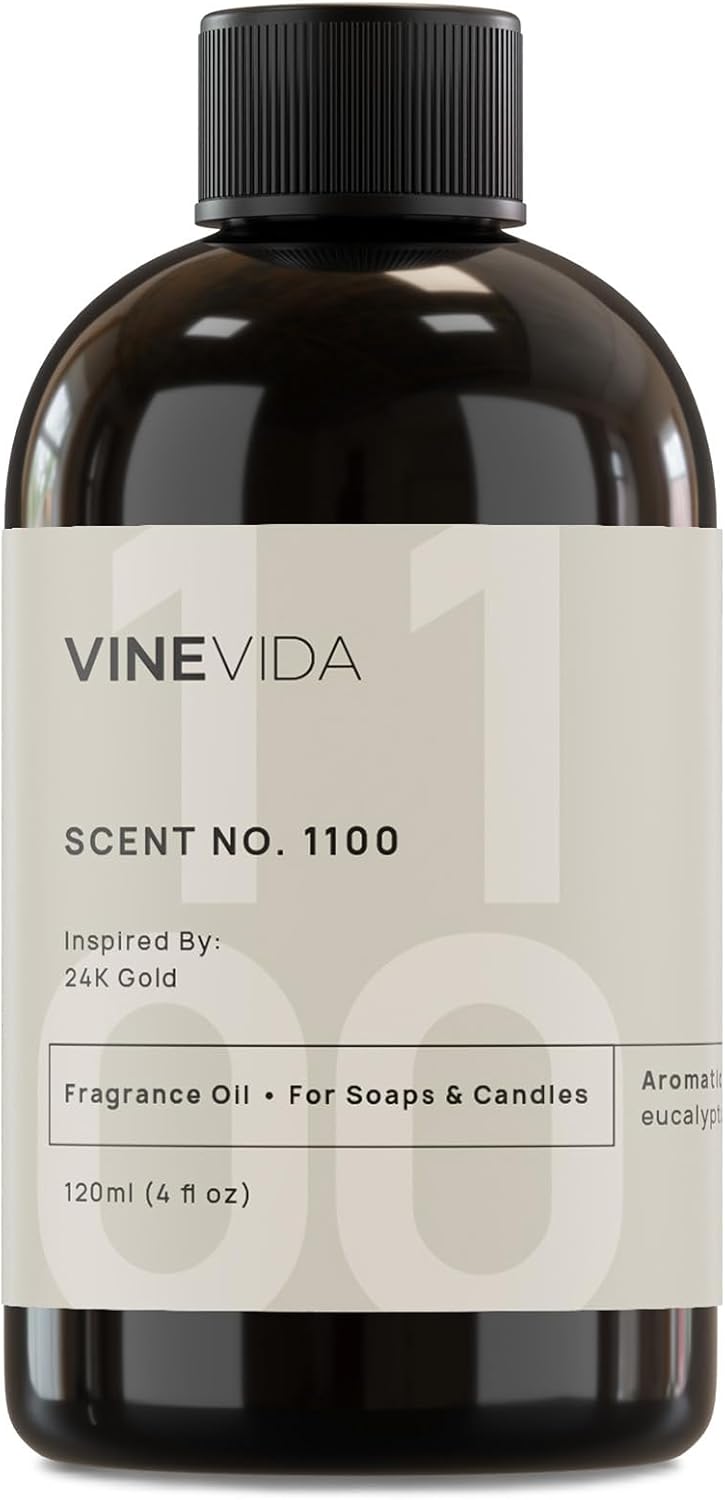 VINEVIDA Aceite de fragancia de oro de 24 quilates para fabricación de jabón, aromas para hacer velas, aceites de perfume para mujeres, velas de