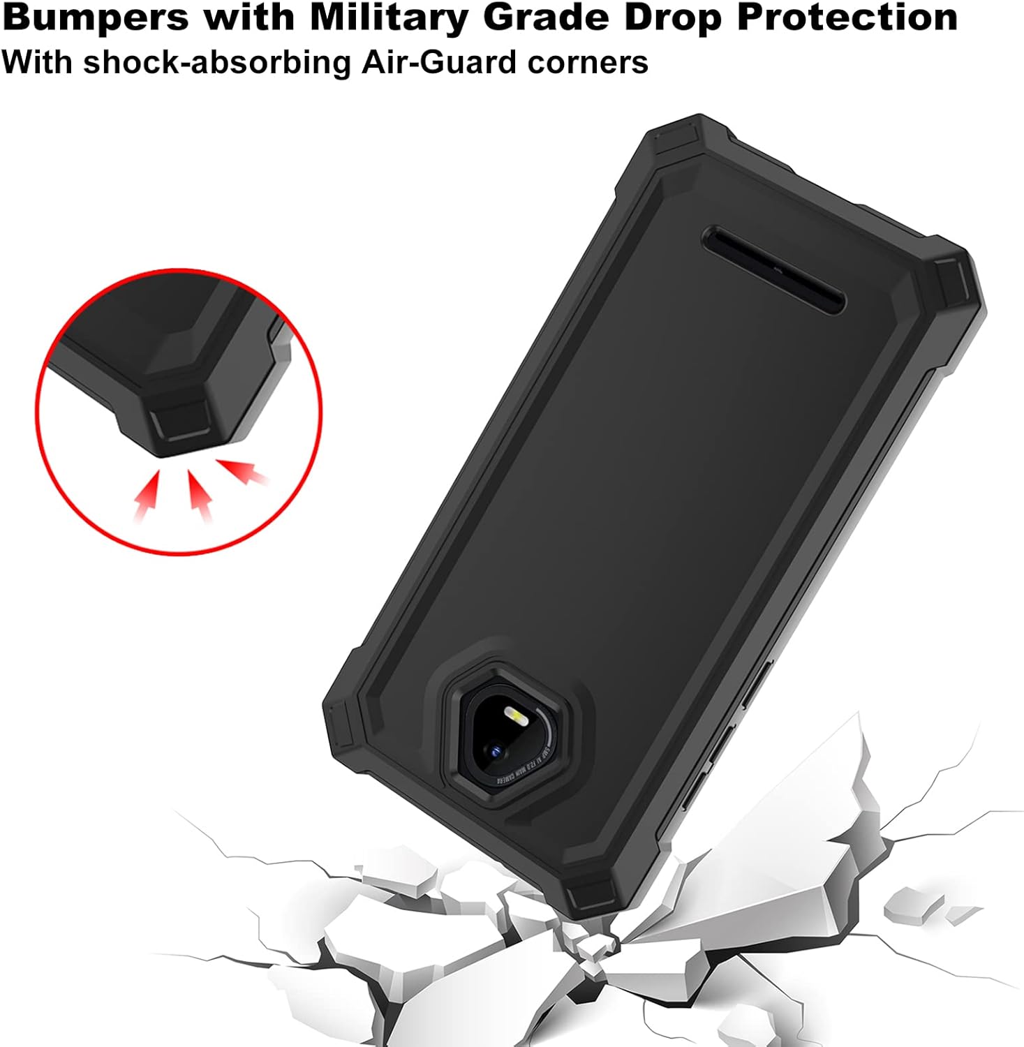 Ailiber Funda para teléfono Volt SV55, Schok SV55 y protector de pantalla (SV55216), protección de estructura de doble capa, parachoques de TPU en