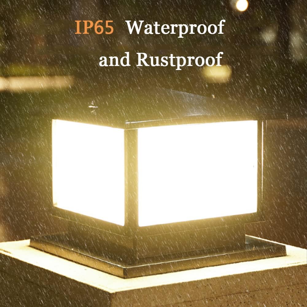 Luz de pilar europea impermeable IP65 para exteriores, estilo vintage, patio, pasillo, césped, columna de luz, villa E27, luz de casquillo de
