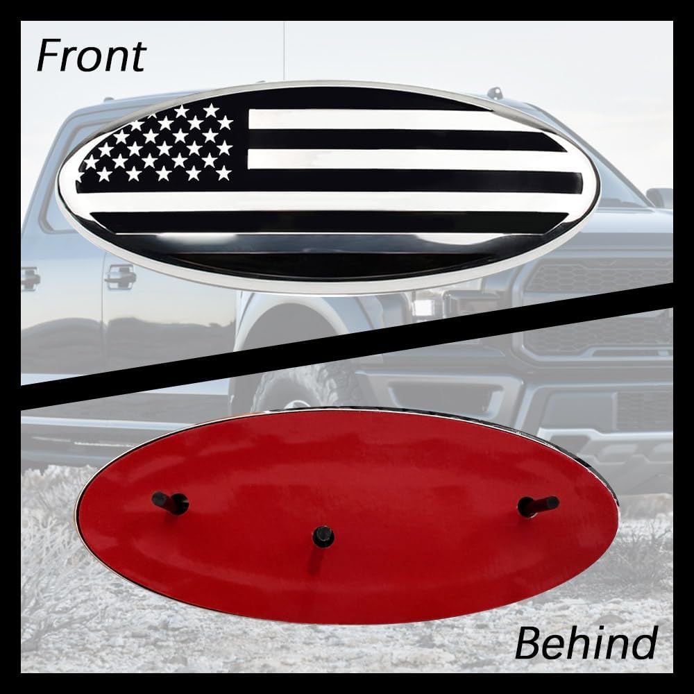 Emblema de coche para parrilla delantera, emblema de bandera estadounidense de 9 pulgadas, emblema de bandera estadounidense para portón trasero