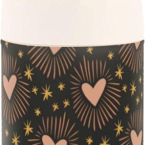 Magical Boho Sacred Heart Love Peace – Tarro aislado con cuchara para niños y mujeres, recipientes de 17 onzas  16.9 fl oz con tapas, de acero Magical Boho Sacred Heart Love Peace – Tarro aislado con cuchara para niños y mujeres, recipientes de 17 onzas  16.9 fl oz con tapas, de acero