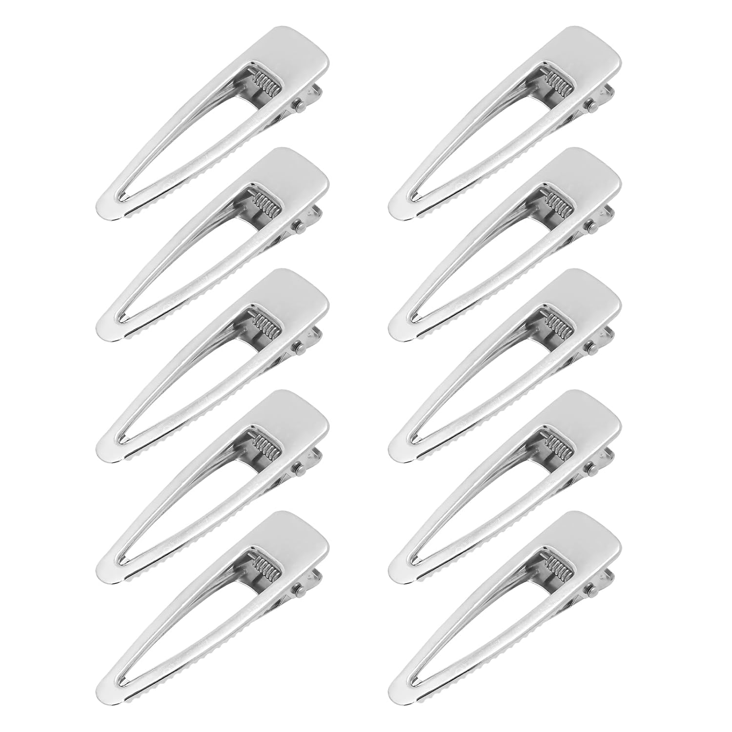 20 pinzas para el cabello de metal plateado para mujer, para cabello fino, pasadores antideslizantes para cabello grueso, pinzas de pelo con pico de