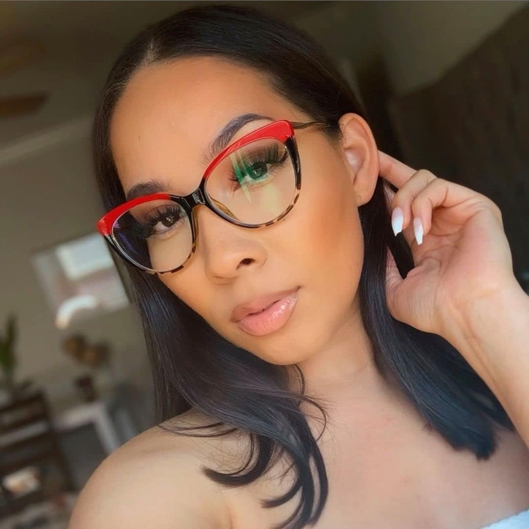 VOOGLAM Gafas de lectura de ojo de gato para mujer, anti luz azul, rayos UV, para lectores