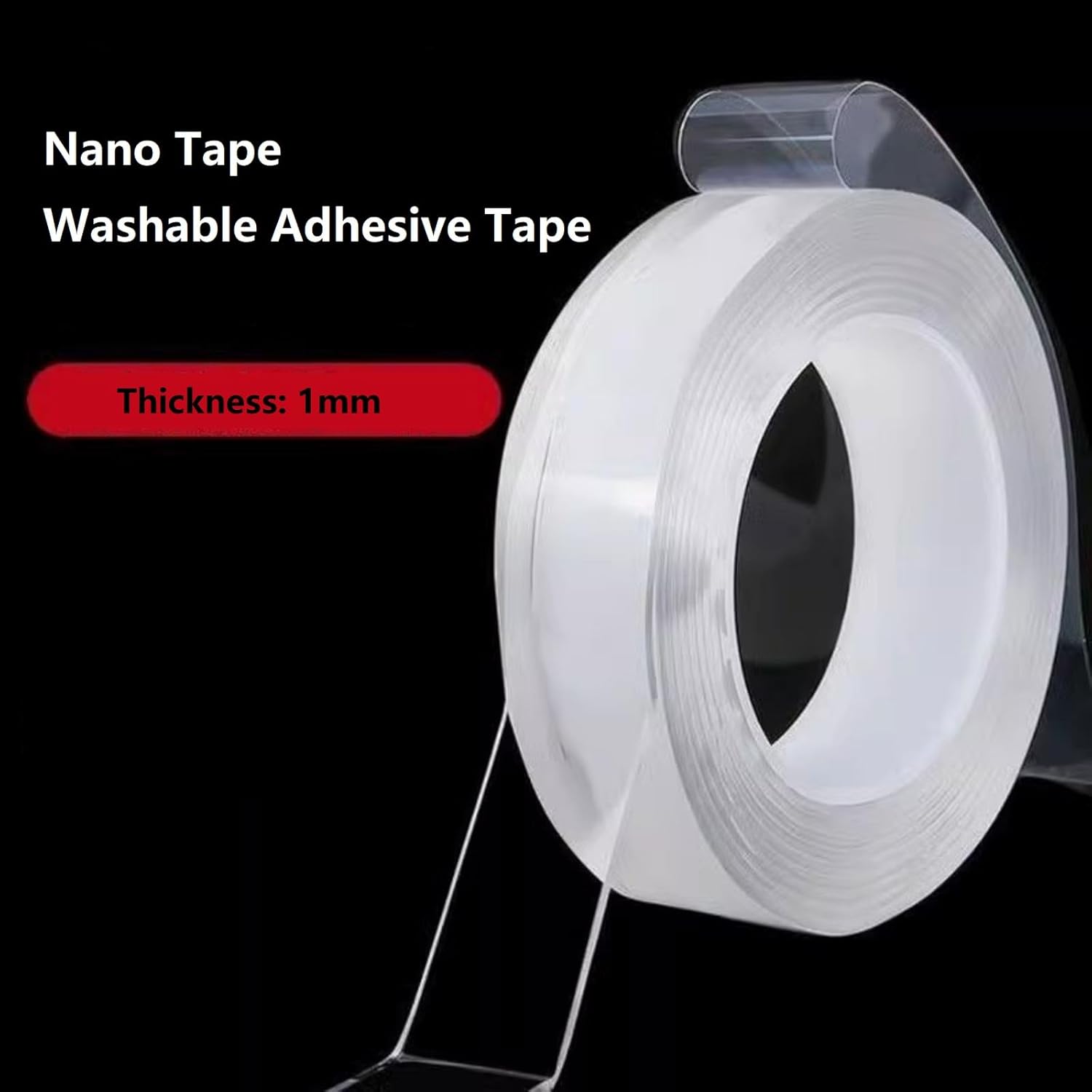 Kaisiking Cinta adhesiva de doble cara resistente para montaje resistente y transparente, nano cinta extraíble para colgar cuadros (1.18 x 120