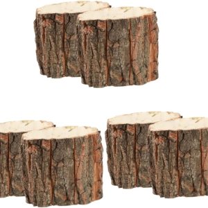 Uonlytech 6 piezas de corteza de flores, cubo de tocón de árbol, maceta rústica, maceta de tronco, maceta de barril, maceta para suculentas, maceta Uonlytech 6 piezas de corteza de flores, cubo de tocón de árbol, maceta rústica, maceta de tronco, maceta de barril, maceta para suculentas, maceta