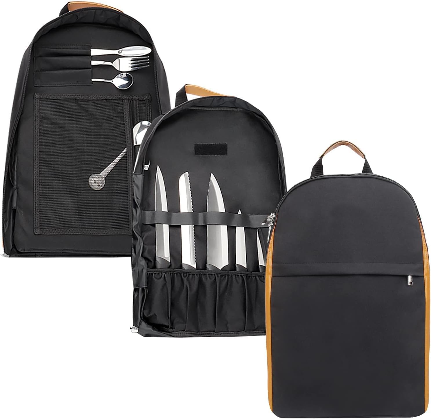 Bolsa para cuchillos de chef, mochila para cuchillos de chef, mochila para cuchillos para chefs, más de 21 bolsillos para cuchillos y utensilios de