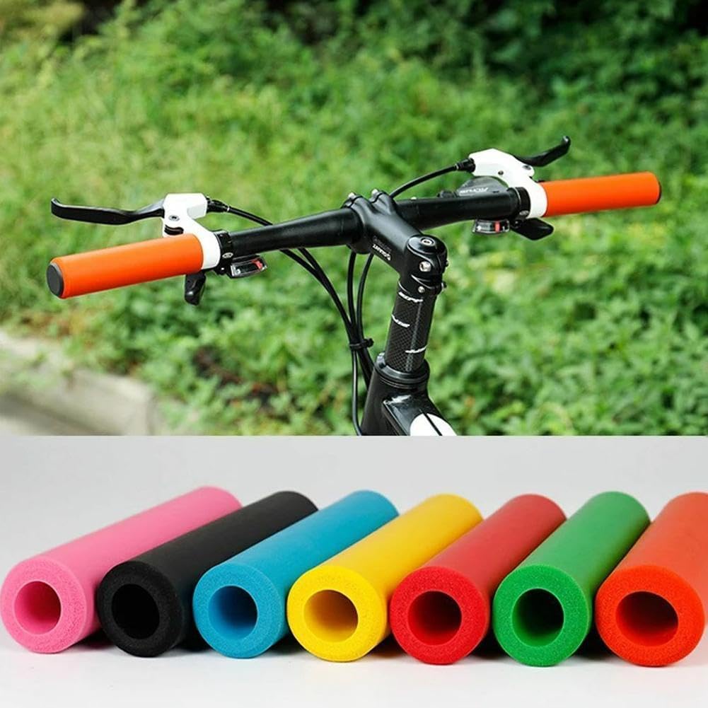 1 par de empuñaduras para manillar de bicicleta, esponja de silicona de espuma suave, cubierta antideslizante para mango de ciclismo, se adapta a la