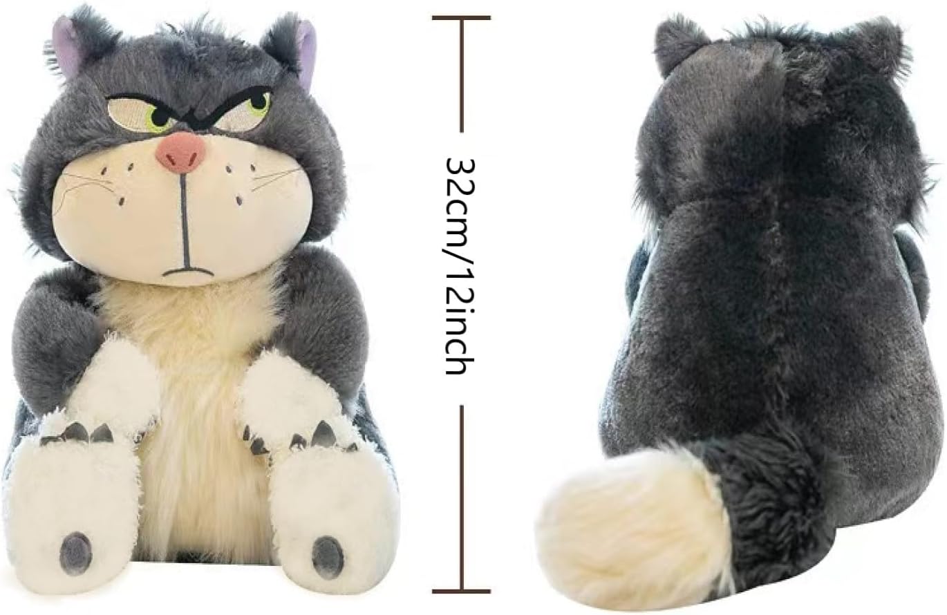 12 Inch Lucifer Plush Cat, Cinderella Movie Character Lucifer Stuffed Animals, Lucifer Plush, Multicolor