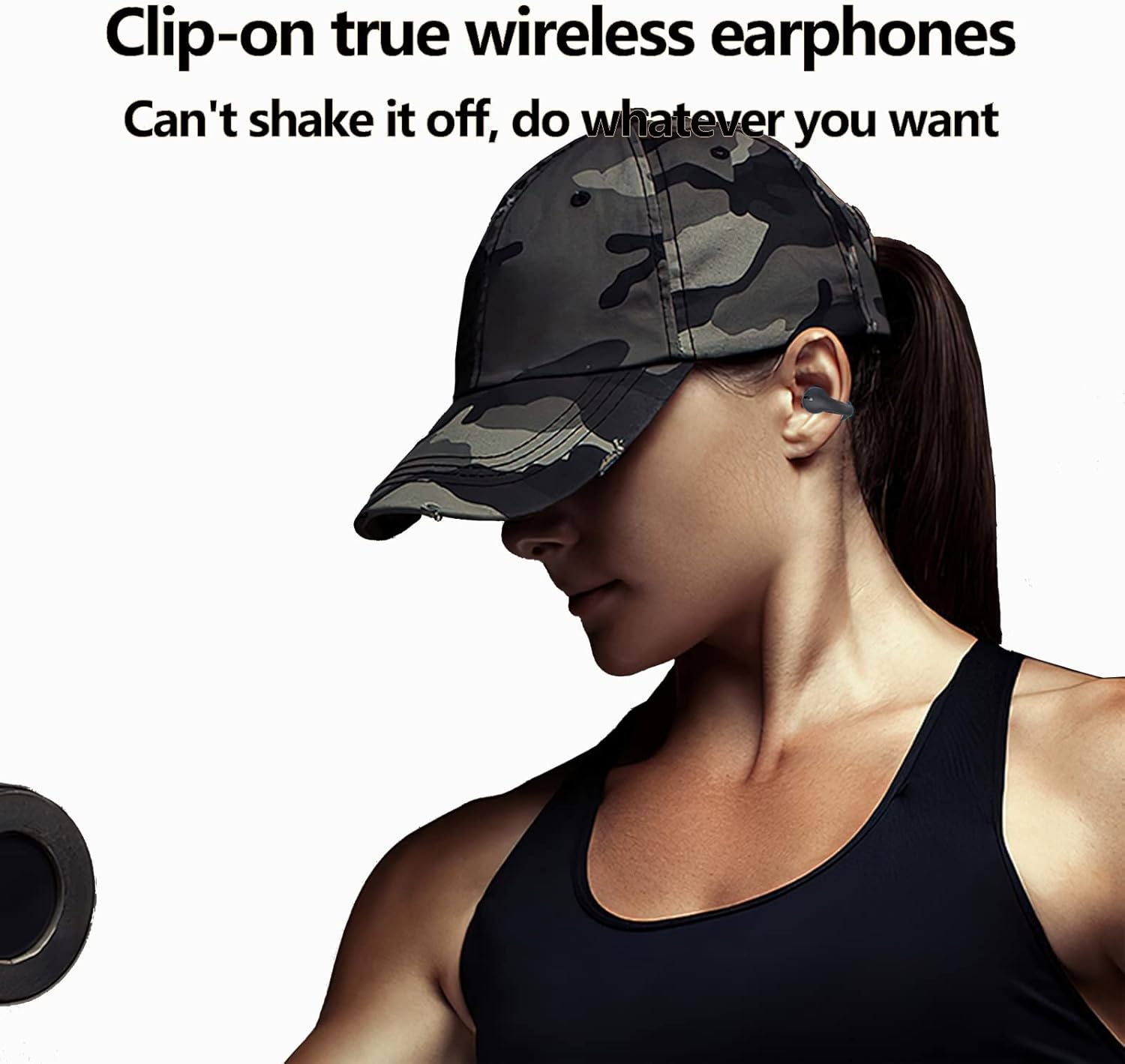 Clips para los oídos, auriculares de conducción ósea para canales auditivos pequeños, auriculares abiertos Bluetooth con ganchos para los oídos,