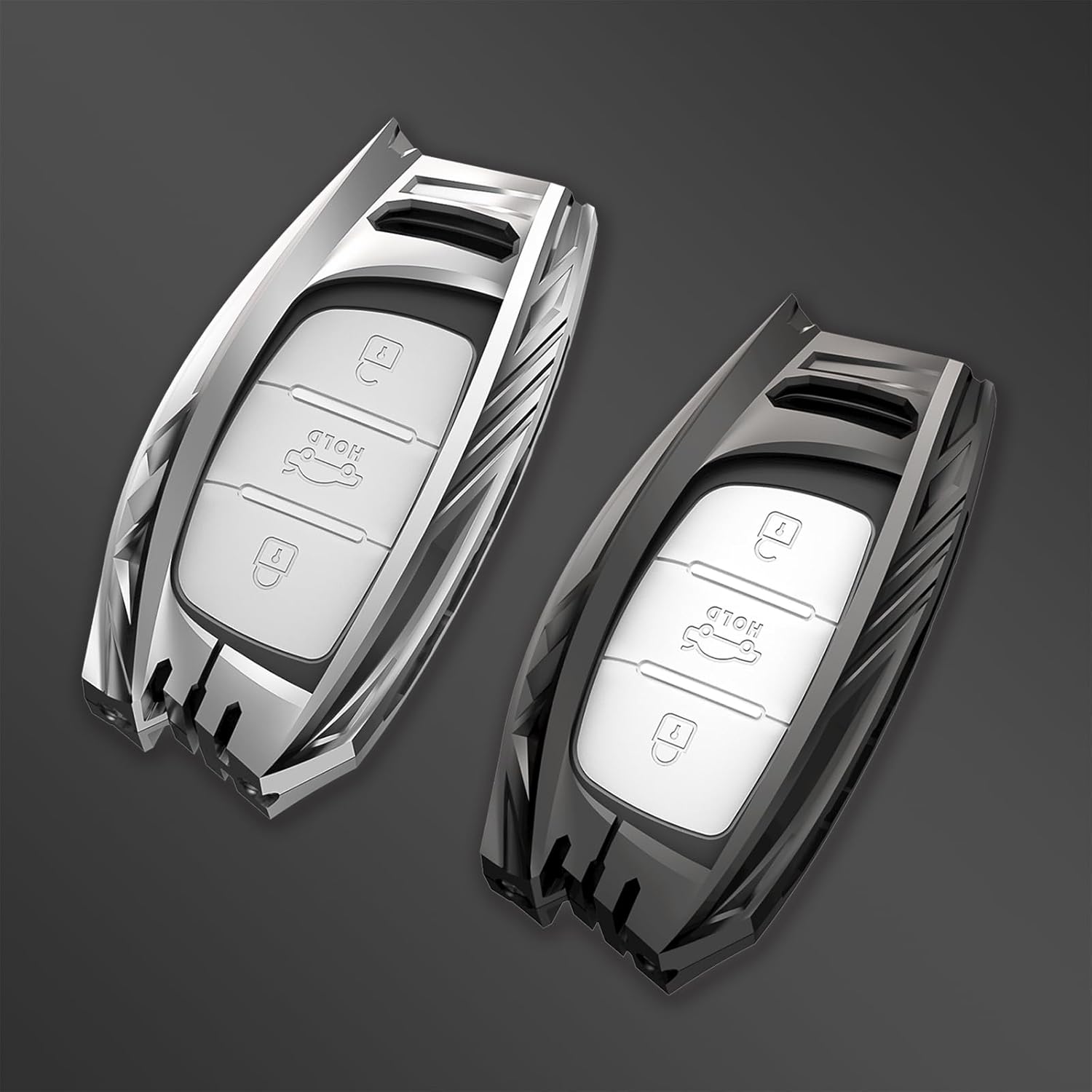 Funda para llavero Hyundai con llavero, elegante y duradera funda de protección de aleación de zinc compatible con Elantra GT Sonata Tucson Ioniq