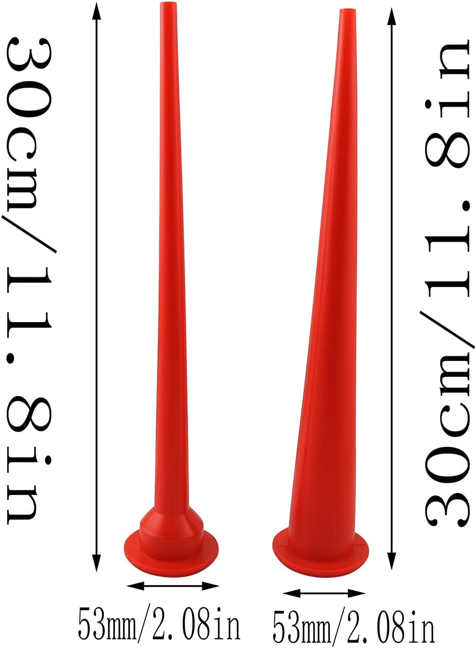 LQ Industrial Boquilla de calafateo de 2 piezas, boquilla de calafateo de 11.8 in, extensión de repuesto, color rojo