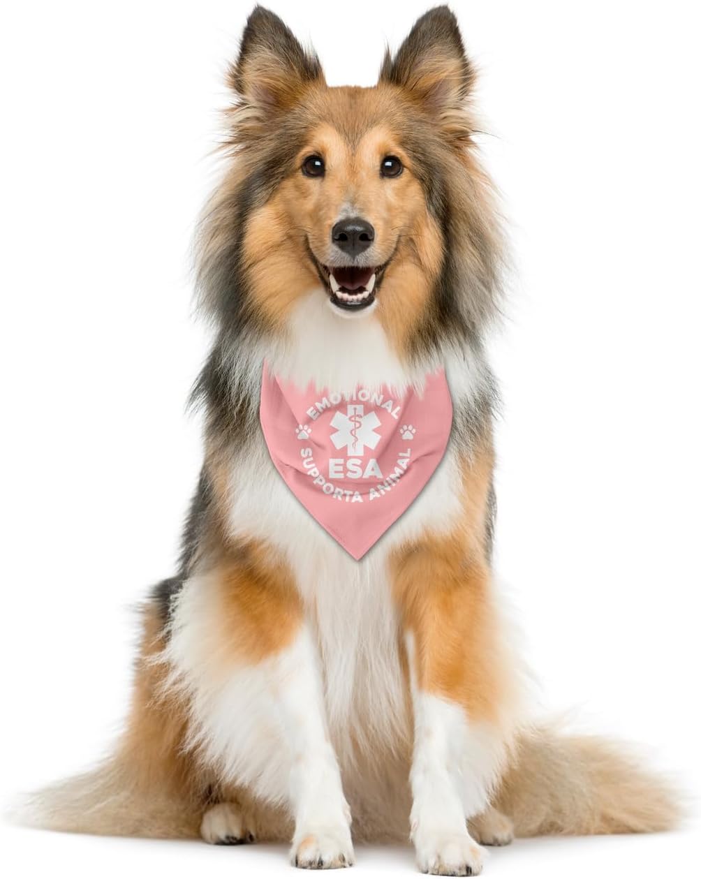 Bandana de apoyo emocional para perros, bandana para perro, accesorios de bufanda rosa para perro, bufanda triangular para mascotas, bandana para