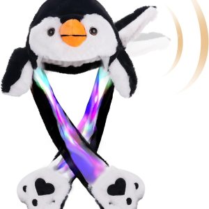 Sombrero de animal con orejas de felpa para saltar en movimiento, cosplay, fiesta, Navidad, vacaciones, lindo gorro con solapa para niños y adultos Sombrero de animal con orejas de felpa para saltar en movimiento, cosplay, fiesta, Navidad, vacaciones, lindo gorro con solapa para niños y adultos