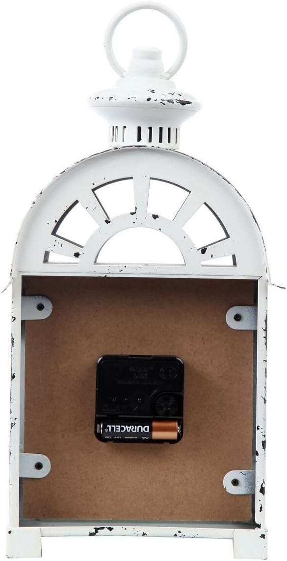 Lily’s Home Reloj de manto estilo estación de tren Grand Central de inspiración vintage, silencioso sin tictac con movimiento de cuarzo, se adapta a