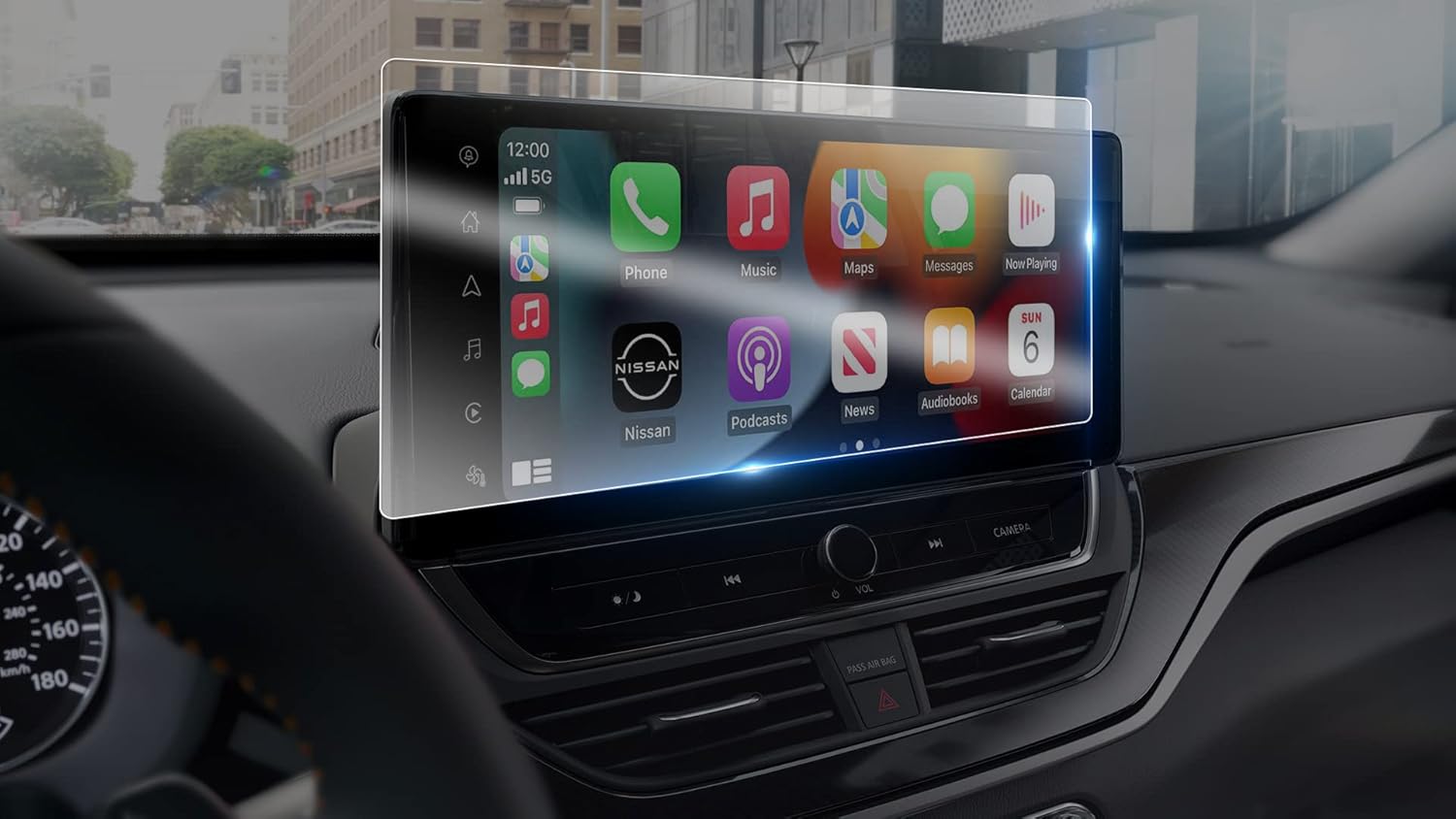 Protector de pantalla compatible con Nissan Altima 2023, pantalla táctil de 12.3 pulgadas, antiarañazos, fácil instalación, sin burbujas, vidrio