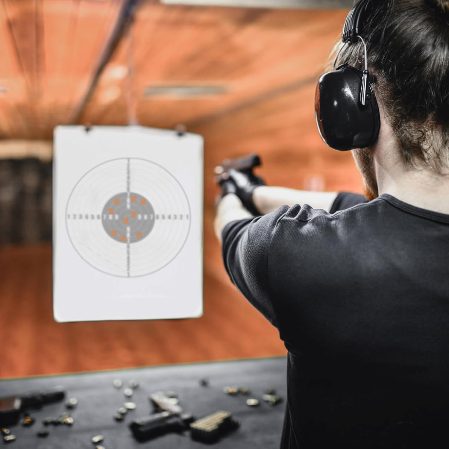 4 rollos de calcomanías autoadhesivas de blanco de papel kraft de 0.85 pulgadas, 4000 unidades de etiquetas para tiro con arco y práctica de campo