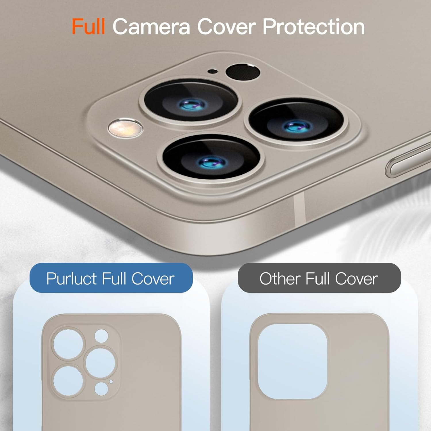 Purluct Funda delgada para iPhone 15 Pro, funda delgada con acabado transparente no amarillenta ultra protectora ajustable botones con protección de