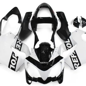 WYNMOTO Carenados completos de motocicleta negro blanco brillante para Honda CBR600F4i 2001 2002 2003 CBR 600 F4i 01 02 03 ABS inyección de plástico WYNMOTO Carenados completos de motocicleta negro blanco brillante para Honda CBR600F4i 2001 2002 2003 CBR 600 F4i 01 02 03 ABS inyección de plástico