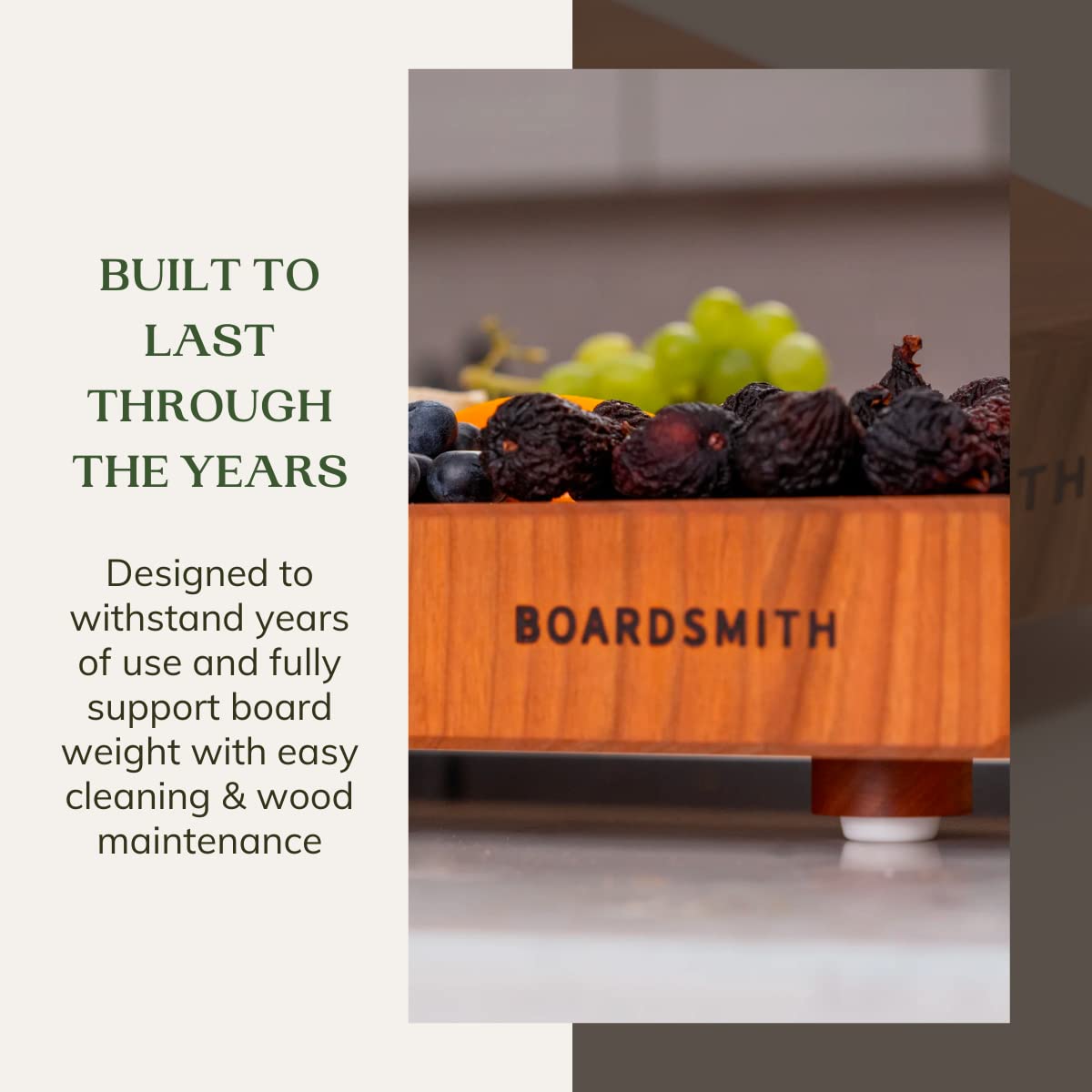The Boardsmith Handmade Wood Cutting Board Feet with Stainless Steel Screws – Elevate Your Cutting Board with Wooden Non Slip Cutting Board Feet –