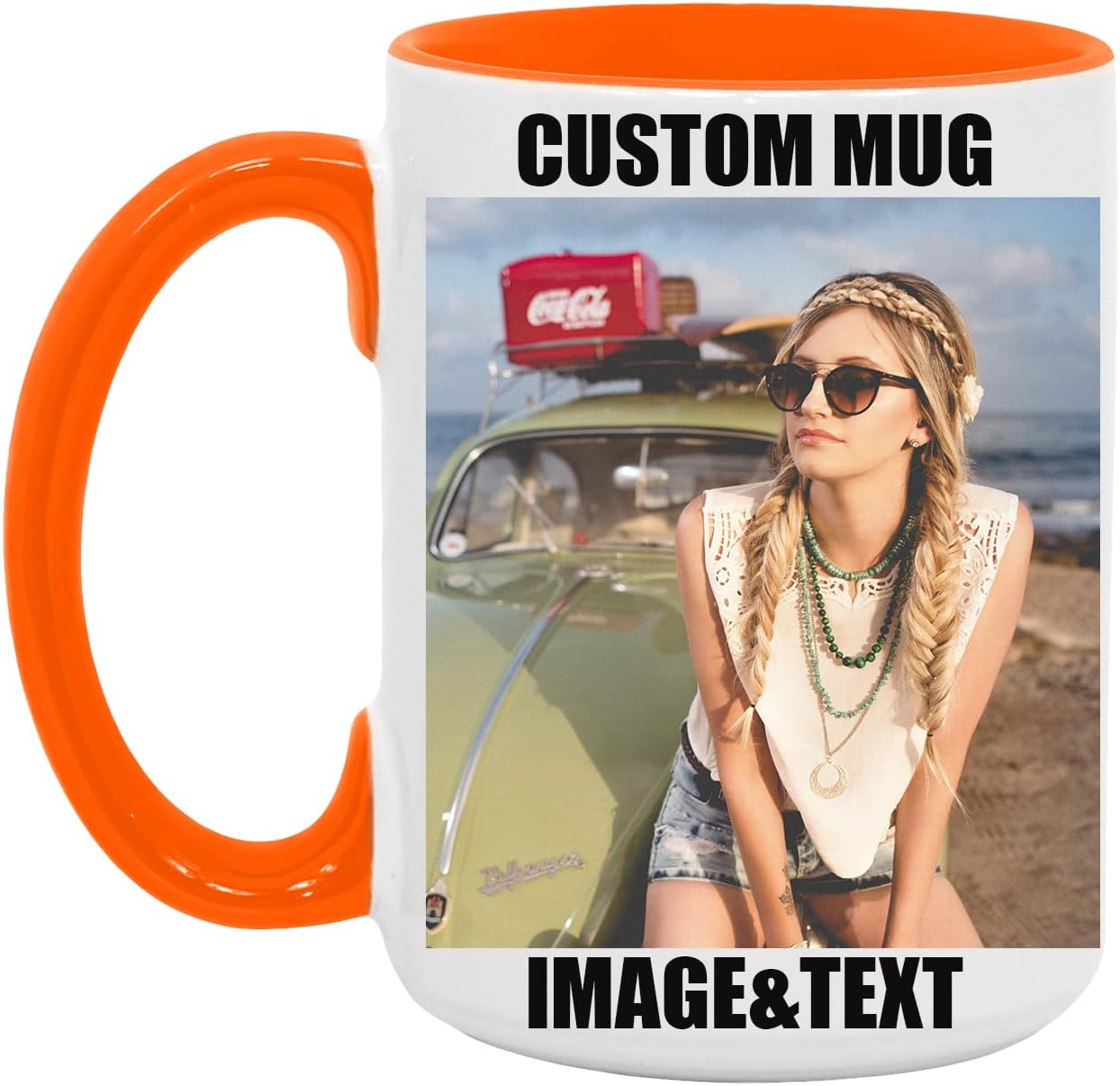 Taza de café personalizada con imagen, texto, logotipo, 15 onzas, regalos personalizados para amigos, familia, amor, para cumpleaños, aniversario,