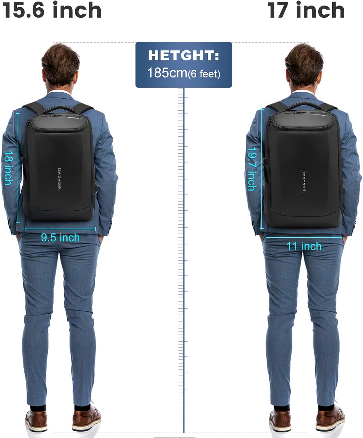 Mochila de negocios para hombres, mochila impermeable con puerto de carga USB, mochila tecnológica para el trabajo y la universidad, mochila de