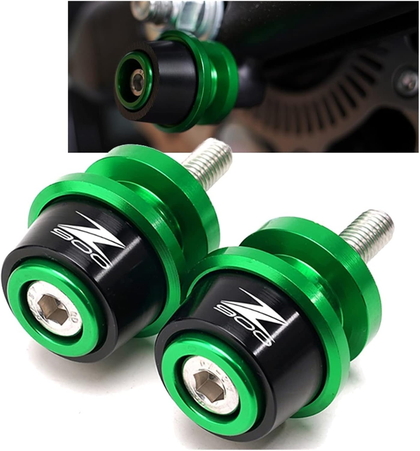 LCCDZ Compatible con Kawasaki Z900 Z 900 2017-2021 2022, accesorios de motocicleta, carretes de basculante CNC, tornillos de soporte deslizante de