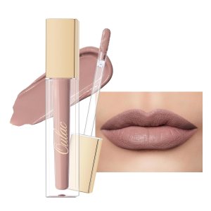 Oulac Lápiz labial rosa líquido mate para mujer, lápiz labial rosa nude de larga duración, tinte de labios impermeable, sin transferencia, fórmula Oulac Lápiz labial rosa líquido mate para mujer, lápiz labial rosa nude de larga duración, tinte de labios impermeable, sin transferencia, fórmula