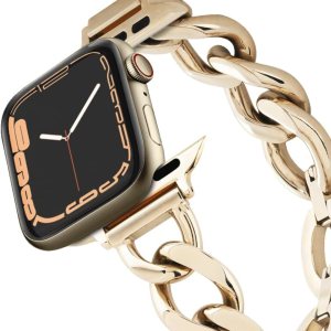 CASETiFY Correa de reloj de cadena acero inoxidable de alta calidad compatible con Apple Watch Series 8-1, SE, Ultra – 1.496 in1.575 in1.614 in1.654 CASETiFY Correa de reloj de cadena acero inoxidable de alta calidad compatible con Apple Watch Series 8-1, SE, Ultra – 1.496 in1.575 in1.614 in1.654