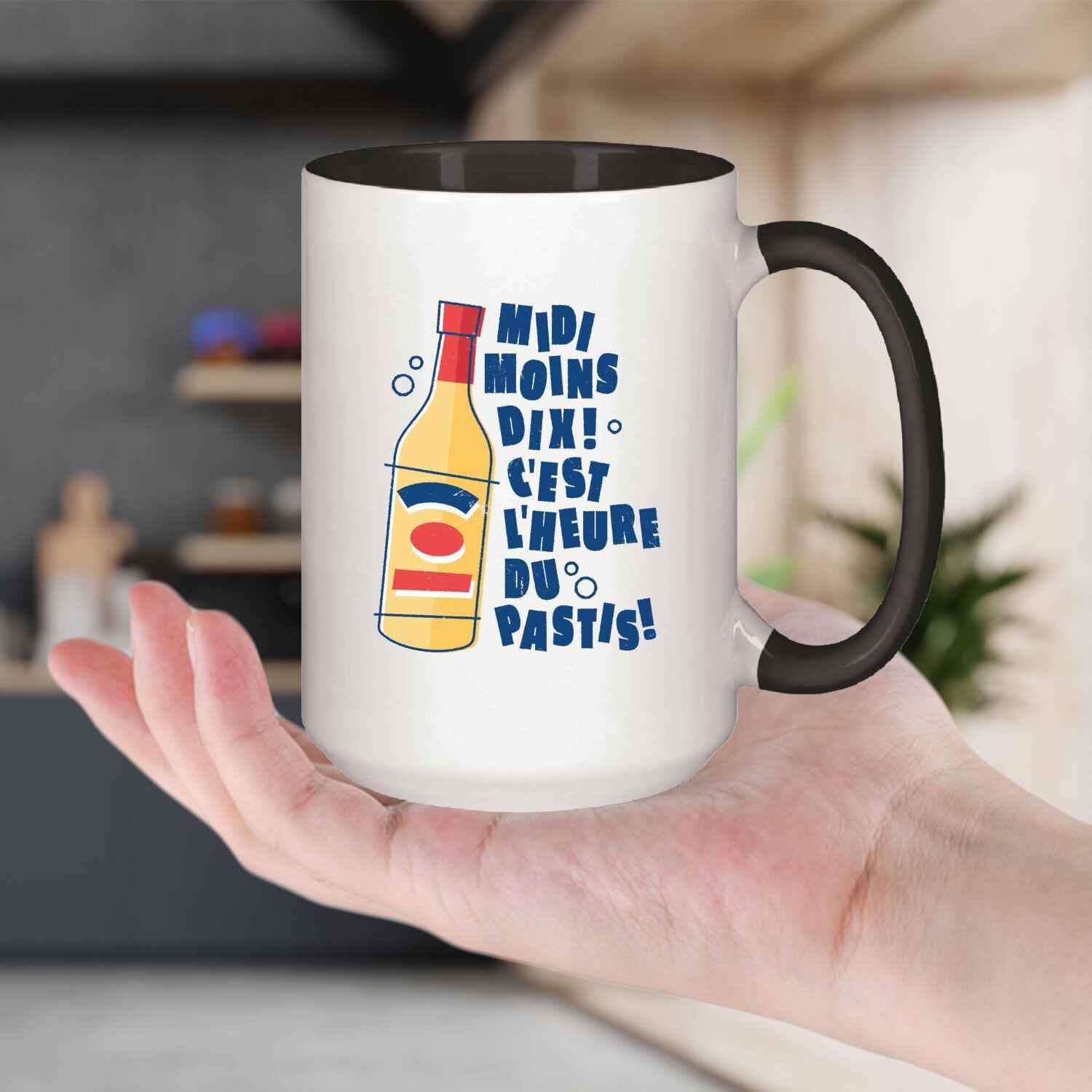 – French Alcohol Lover’s Gift, Ideal For ‘s Anniversary – Drink Pastis Quote, Humorous On 11oz 15oz Inner Color Accent Mug
