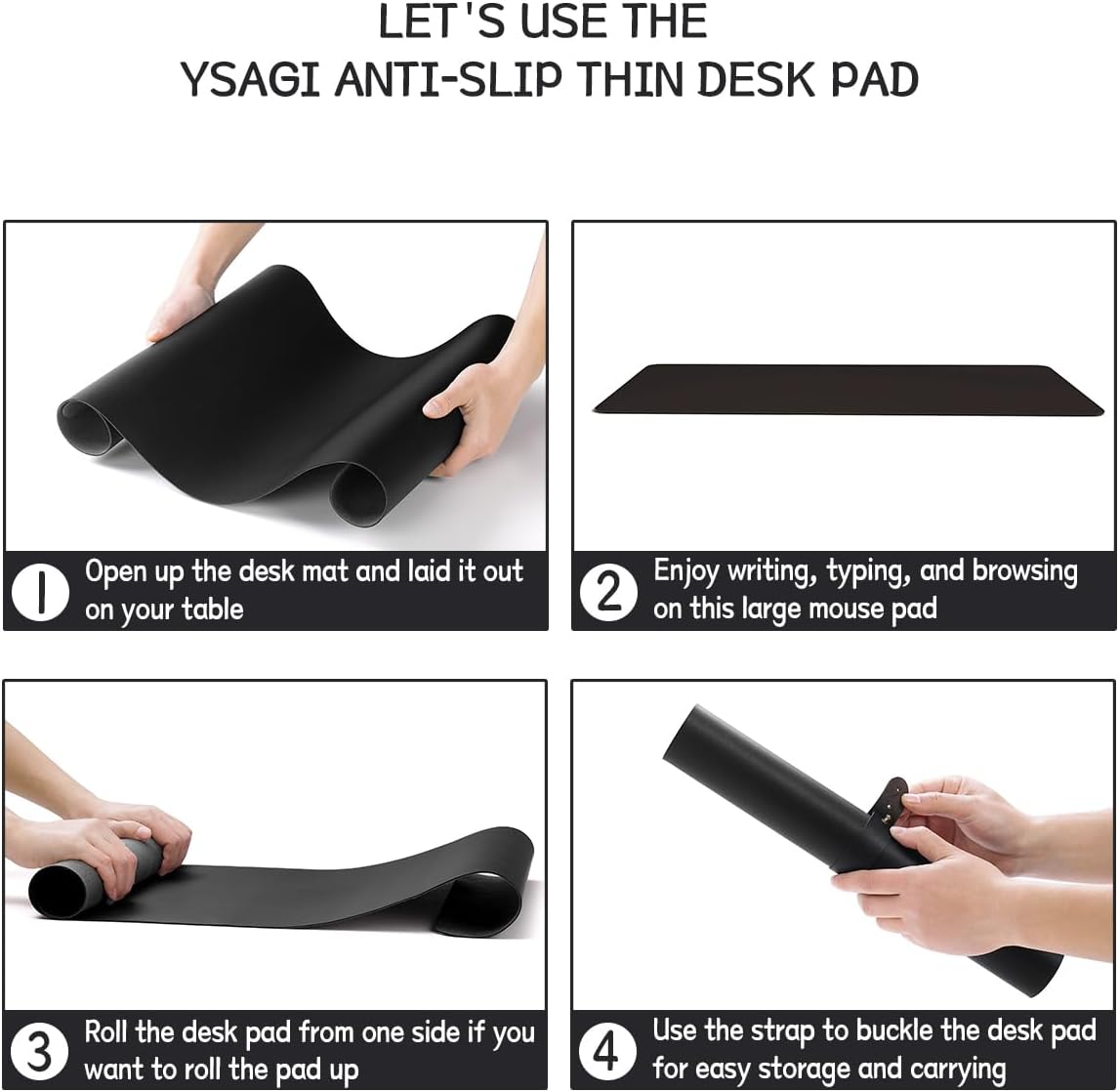 YSAGi tapete antideslizante para computadora, accesorios de escritorio, para laptop, resistente al agua, doble cara, protección para escritorio,