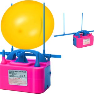 Bomba eléctrica de globos, inflador de globos de 110 V 600 W, inflador de globos de doble boquilla para decoración, fiesta, deporte, regalos 2 Bomba eléctrica de globos, inflador de globos de 110 V 600 W, inflador de globos de doble boquilla para decoración, fiesta, deporte, regalos 2