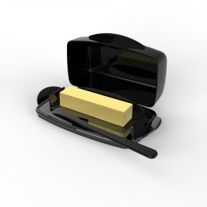 Mantequera con tapa y cuchillo, versátil y elegante plato de mantequilla para encimera y refrigerador, soportes cubiertos para barra de mantequilla Mantequera con tapa y cuchillo, versátil y elegante plato de mantequilla para encimera y refrigerador, soportes cubiertos para barra de mantequilla