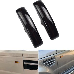 Lámpara de señal de giro LED delantera Fender Side Marker Light para Land Rover Range Rover Sport Discovery 3 4 Freeland 2 (negro) Lámpara de señal de giro LED delantera Fender Side Marker Light para Land Rover Range Rover Sport Discovery 3 4 Freeland 2 (negro)