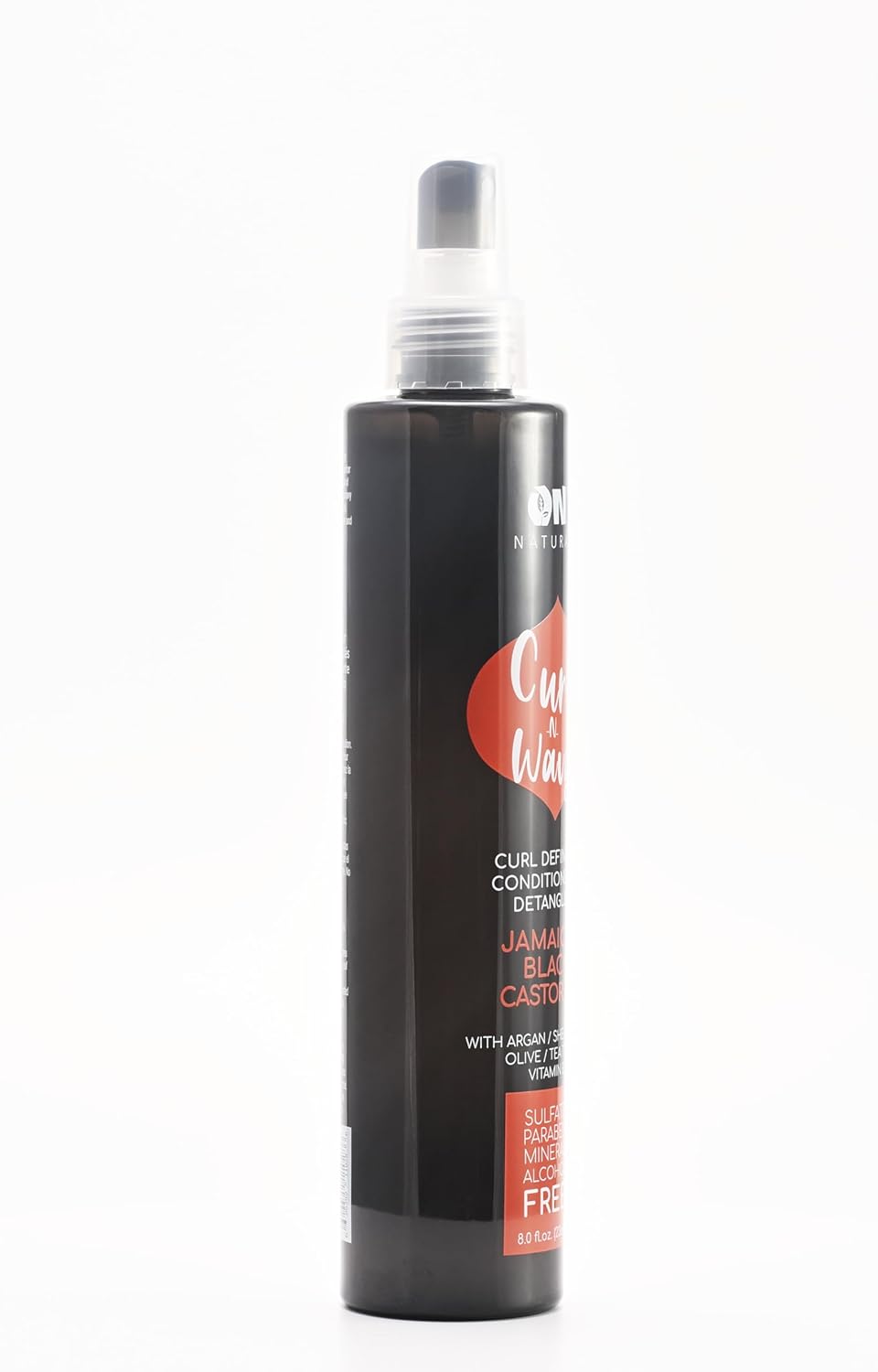 ON Acondicionador y desenredante natural para rizar y rizar ondulados aceite de ricino negro jamaico 8 onzas