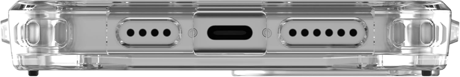 URBAN ARMOR GEAR UAG – Funda compatible con iPhone 15 Plus de 6.7 pulgadas Plyo IceSilver imán integrado compatible con carga MagSafe, resistente,