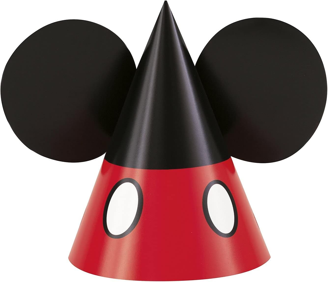 Unique Sombreros de fiesta de Mickey Mouse de Disney, 4.25 pulgadas (8 unidades), diseños divertidos surtidos para celebraciones de cumpleaños de