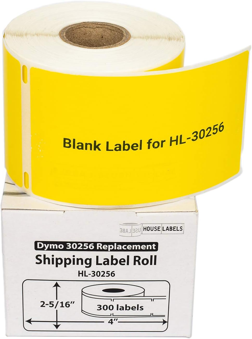 HOUSELABELS DYMO 30256 – Etiquetas de envío compatibles con impresoras Rollo, DYMO LW, 4 rollos300 etiquetas por rollo (2-516 x 4 pulgadas)