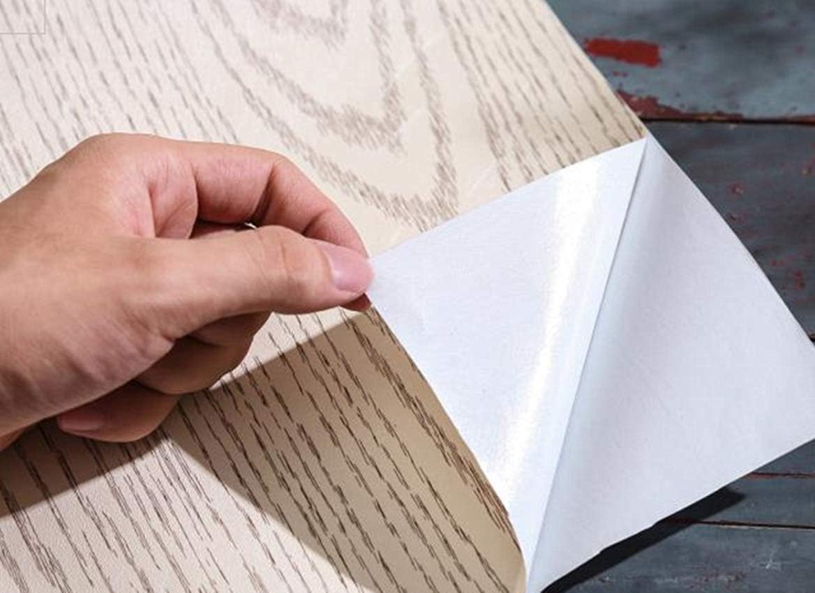 Papel tapiz de grano de madera amarilla, vinilo adhesivo, papel decorativo para aparador, cajón, calcomanía de 15.8 x 79 pulgadas