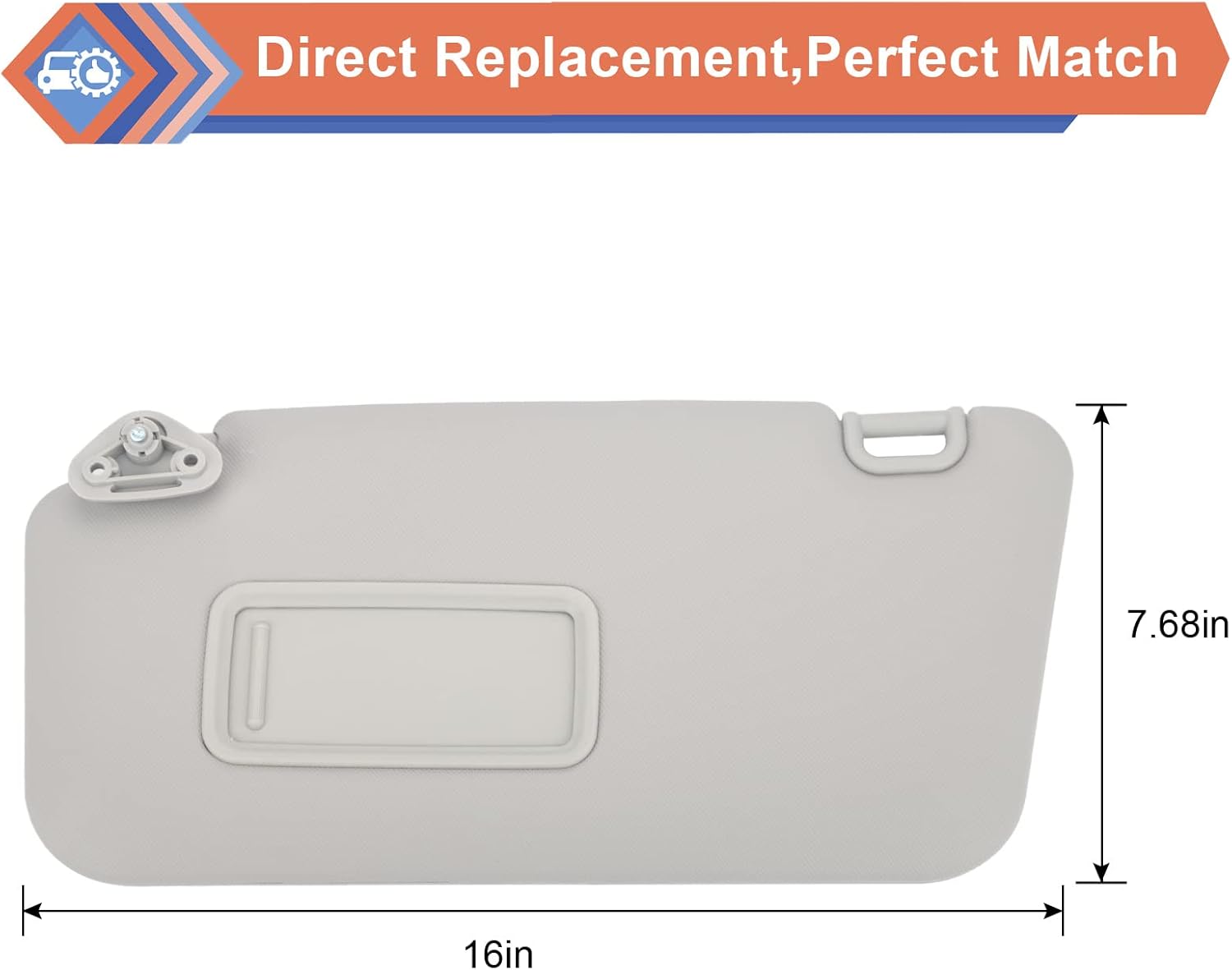ZONFANT Parasol para el lado izquierdo del conductor gris compatible con Subaru Forester 2009, 2010, 2011, 2012, 2013, repuesto # 92011SC033LO