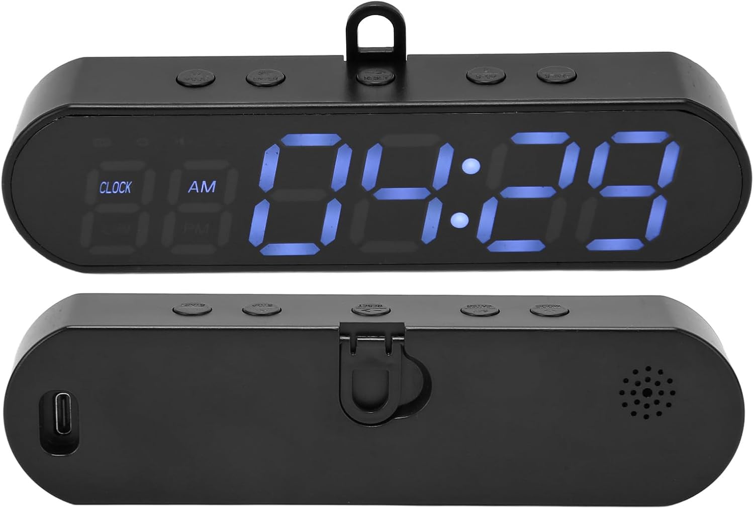 Temporizador de gimnasio portátil, temporizador de intervalo de pantalla LED con barra de progreso de tiemporondas, cronómetro de cuenta