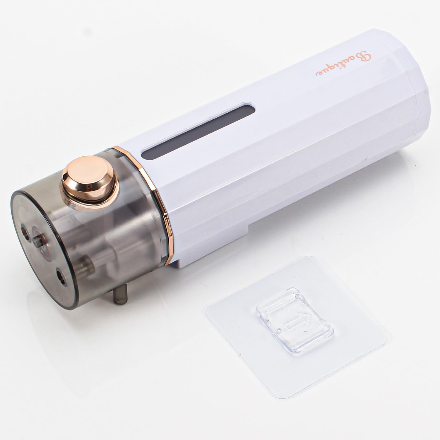 Dispensador de ducha de montaje en pared sin taladro, 15 onzas líquidas, para champú, jabón y acondicionador, ideal para hoteles comerciales,