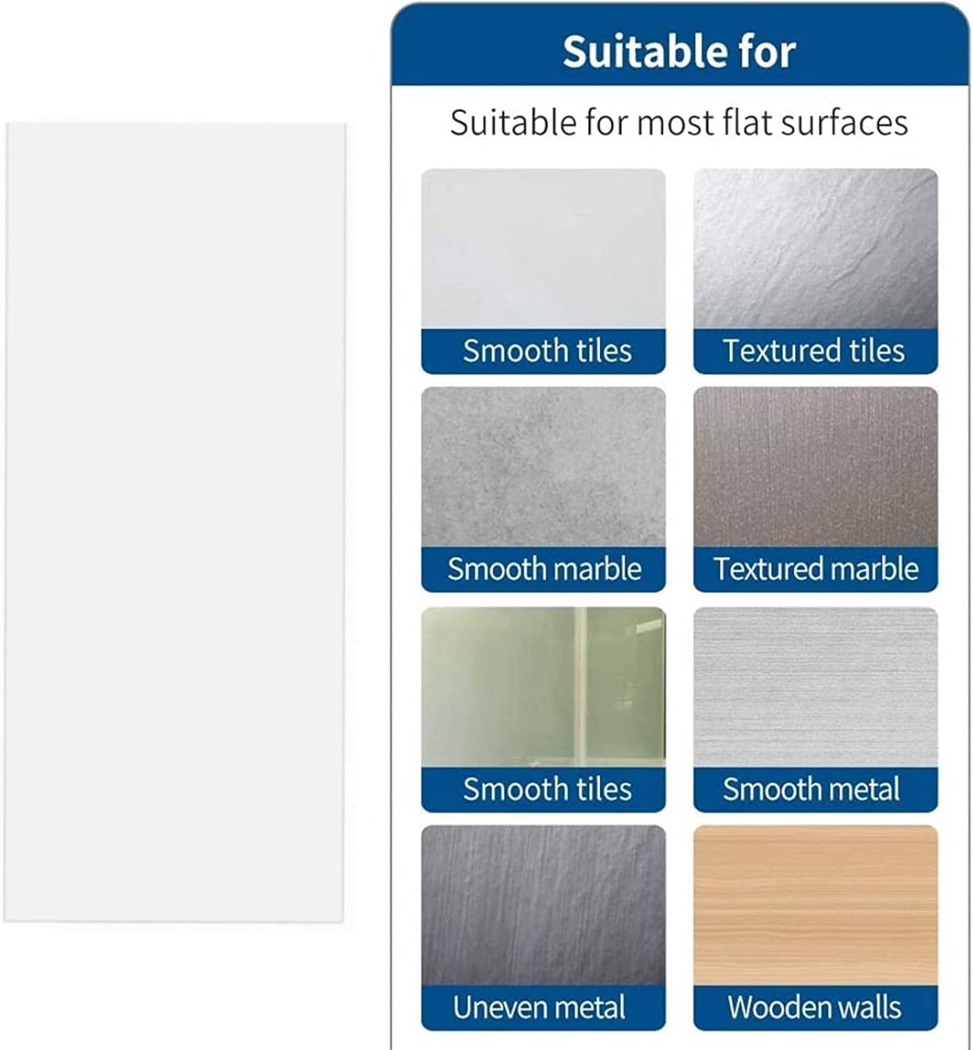 Tiras autoadhesivas, tiras adhesivas de repuesto compatibles con barra de toalla autoadhesiva, toallero de baño, 3.35 x 1.57 pulgadas (paquete de 4)