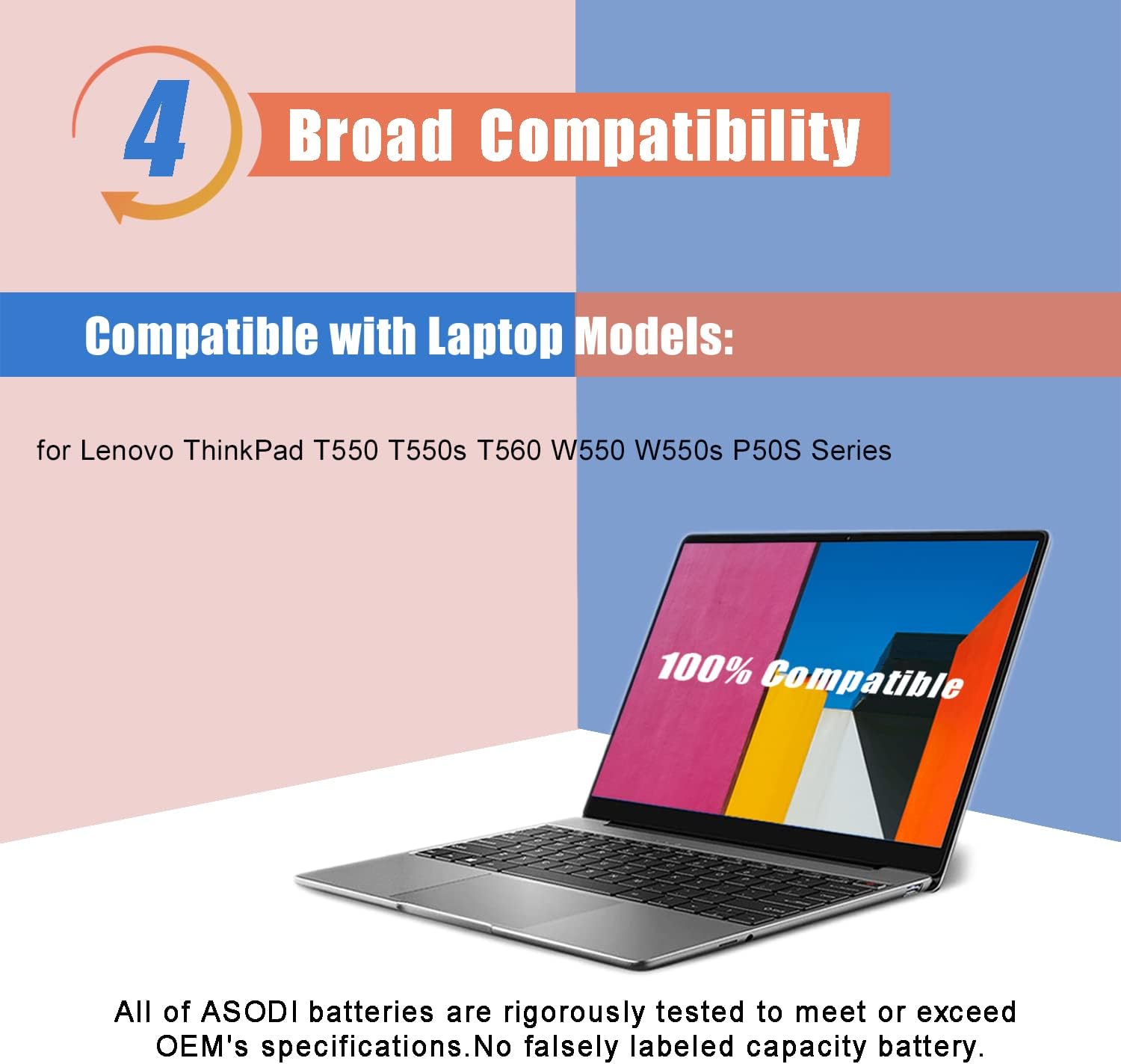 ASODI 45N1742 – Batería para portátil compatible con Lenovo ThinkPad T550 T550s T560 W550 W550s P50S Series Notebook 45N1740 45N1741 45N1743