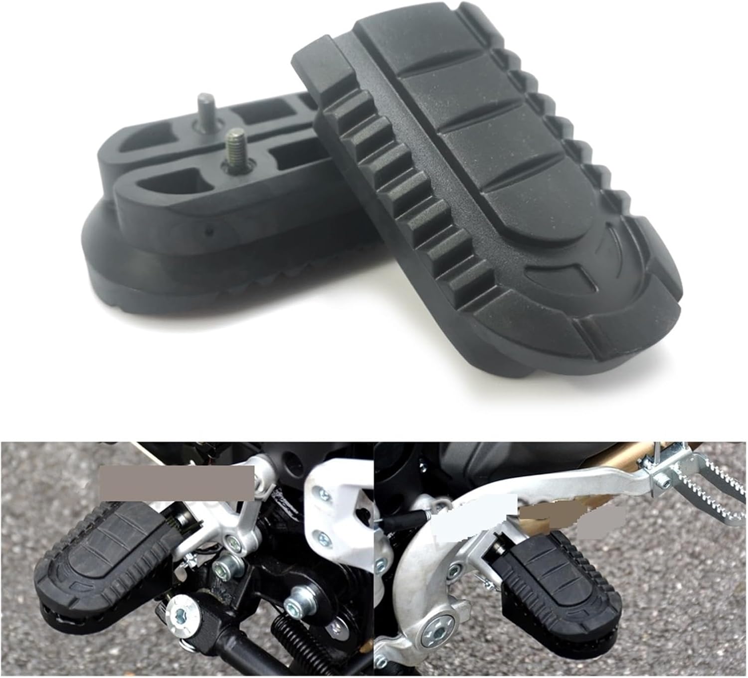 Motorcycle Footrests Footpegs Front Left Right Compatible With TRK502 BJ500GS-A TRK 502 251 Foot Rests Pedals Footrest Rubber 1 Pair